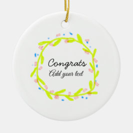 卒業シンプルミニマルおめでとうございます セラミックオーナメント