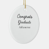 卒業シンプルミニマルおめでとうございます セラミックオーナメント (右)