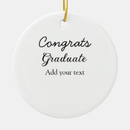 卒業シンプルミニマルおめでとうございます セラミックオーナメント