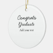 卒業シンプルミニマルおめでとうございます セラミックオーナメント (左)
