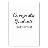 卒業シンプルミニマルおめでとうございます テーブルナンバー (裏面)