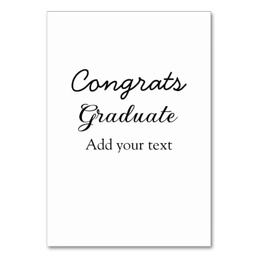 卒業シンプルミニマルおめでとうございます テーブルナンバー (正面)