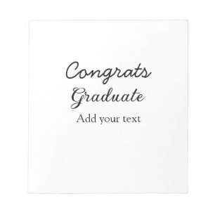 卒業シンプルミニマルおめでとうございます ノートパッド