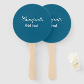 卒業シンプルミニマルおめでとうございます ハンドファン (正面&裏面)