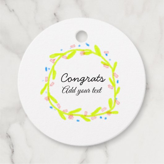 卒業シンプルミニマルおめでとうございます フェイバータグ (正面)