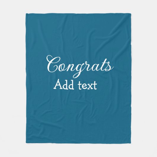 卒業シンプルミニマルおめでとうございます フリースブランケット (正面)