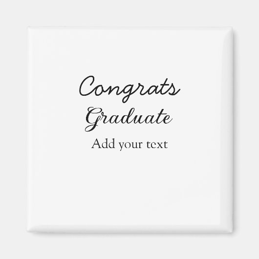 卒業シンプルミニマルおめでとうございます マグネット (正面)