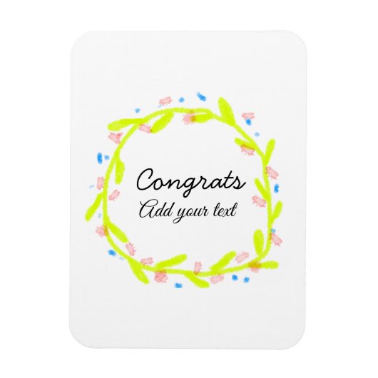 卒業シンプルミニマルおめでとうございます マグネット (縦)