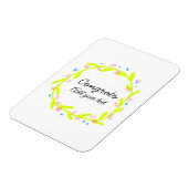 卒業シンプルミニマルおめでとうございます マグネット (左側)