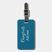 卒業シンプルミニマルおめでとうございます ラゲッジタグ (正面縦)