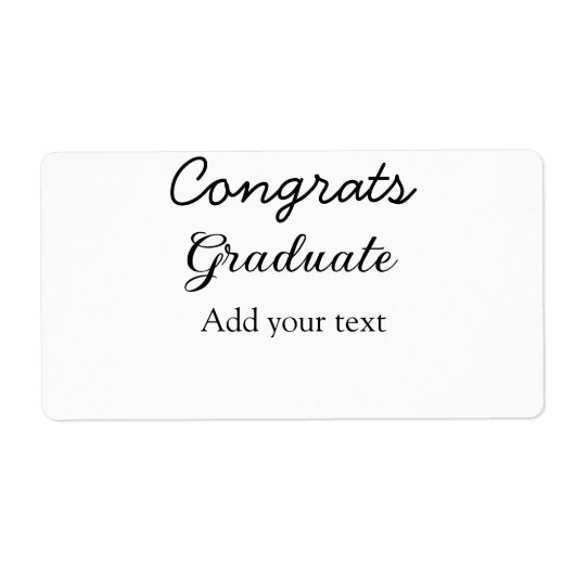 卒業シンプルミニマルおめでとうございます ラベル (正面)