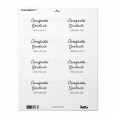 卒業シンプルミニマルおめでとうございます ラベル (フルシート)