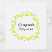 卒業シンプルミニマルおめでとうございます ワインラベル (シングルラベル)