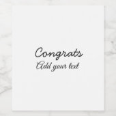 卒業シンプルミニマルおめでとうございます ワインラベル (シングルラベル)