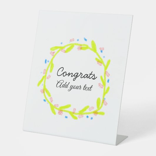 卒業シンプルミニマルおめでとうございます 台座サイン (正面)