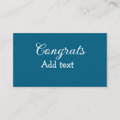 卒業シンプルミニマルおめでとうございます 名刺 (裏面)