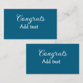 卒業シンプルミニマルおめでとうございます 名刺 (正面/裏面)