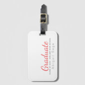 卒業シンプルモダンミニマル卒業 ラゲッジタグ (正面縦)