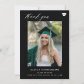 卒業シンプルモダン写真卒業 サンキューカード (正面)