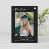 卒業シンプルモダン写真卒業 サンキューカード (スタンド正面)