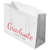 卒業シンプルモダン科 ラージペーパーバッグ (裏面アングル)