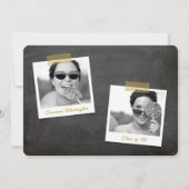 卒業シンプルリボンシャルボード卒業会 招待状 (裏面)