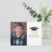 卒業シンプル写真テンプレートクラシック ポストカード (スタンド正面)