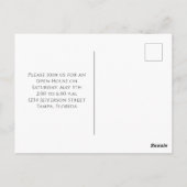 卒業シンプル写真テンプレートクラシック ポストカード (裏面)