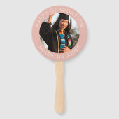 卒業シンプル写真出モダン学パーティー ハンドファン (裏面)