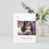 卒業シンプル写真卒業 ポストカード (スタンド正面)