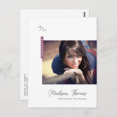 卒業シンプル写真卒業 ポストカード (正面/裏面)