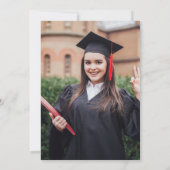 卒業シンプル写真 サンキューカード (裏面)