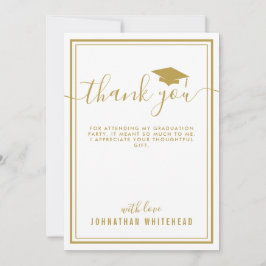 卒業シンプル写真 サンキューカード