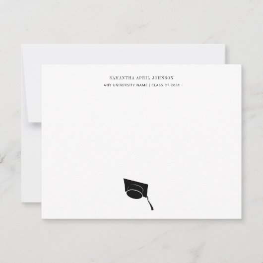 卒業シンプル学級 ノートカード (正面)