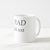 卒業シンプル式ミニマル型エレガント型 コーヒーマグカップ (正面右)