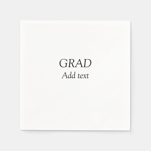 卒業シンプル式ミニマル型エレガント型 スタンダードカクテルナプキン (正面)