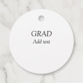 卒業シンプル式ミニマル型エレガント型 フェイバータグ (裏面)