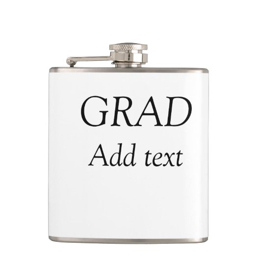 卒業シンプル式ミニマル型エレガント型 フラスク (正面)