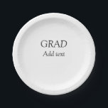 卒業シンプル式ミニマル型エレガント型 ペーパープレート<br><div class="desc">デザイン</div>