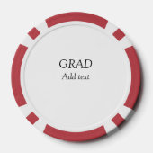 卒業シンプル式ミニマル型エレガント型 ポーカーチップ (裏面)