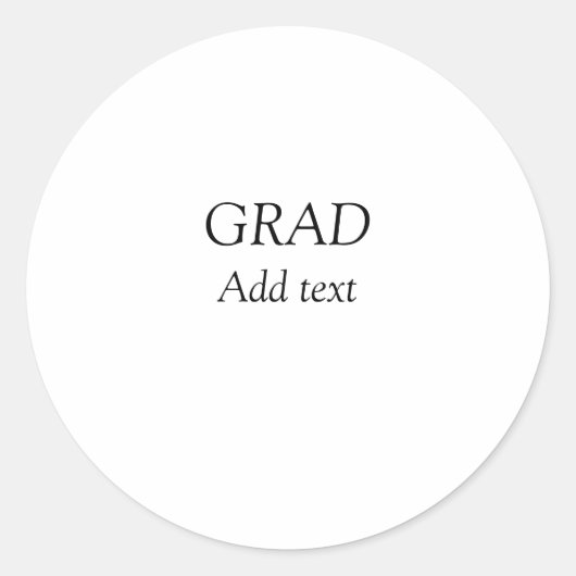 卒業シンプル式ミニマル型エレガント型 ラウンドシール (正面)