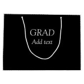 卒業シンプル式ミニマル型エレガント型 ラージペーパーバッグ (裏面)