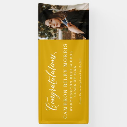 卒業シンプル祝い 横断幕 (縦)