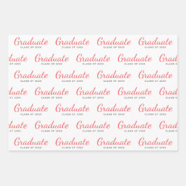 卒業シンプル科モダン科 ラッピングペーパーシート