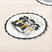 卒業シーズー（犬）Tzu Dogs ペーパーコースター (アングル)