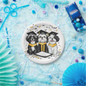 卒業シーズー（犬）Tzu Dogs ペーパープレート (パーティー)