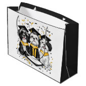 卒業シーズー（犬）Tzu Dogs ラージペーパーバッグ (裏面アングル)