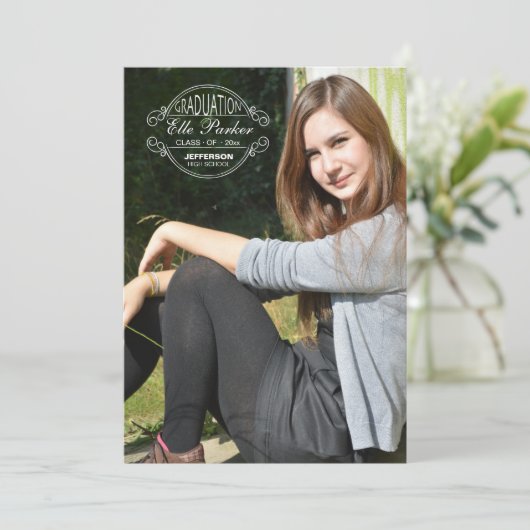 卒業シール写真卒業発表 案内状 (スタンド正面)