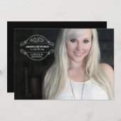 卒業シール写真卒業発表 案内状 (正面/裏面)