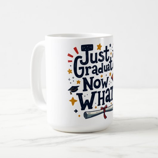 卒業ジレンママグカップ コーヒーマグカップ (正面左)